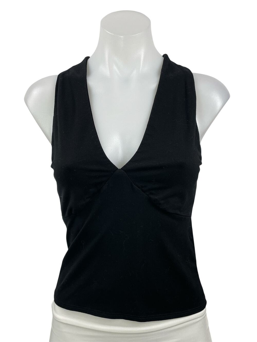 Reformation Women's Black Sleeveless Deep V Neck Camisole Cami Tank Top Size S